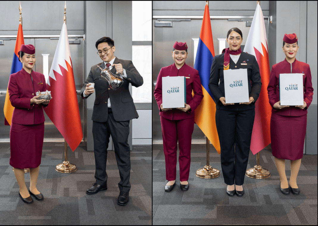 Qatar Welcomes First Leisure Charter Flight from Armenia qatar happening