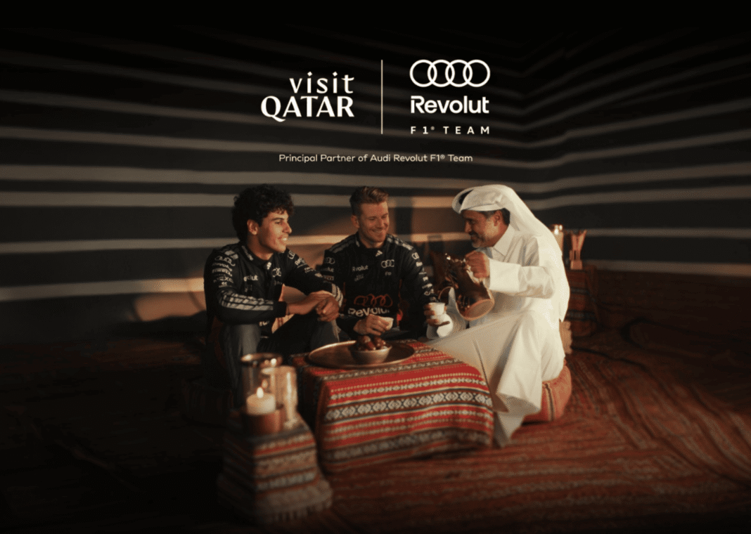 Visit Qatar Launches New Campaign featuring Audi Revolut F1 team qatar happening